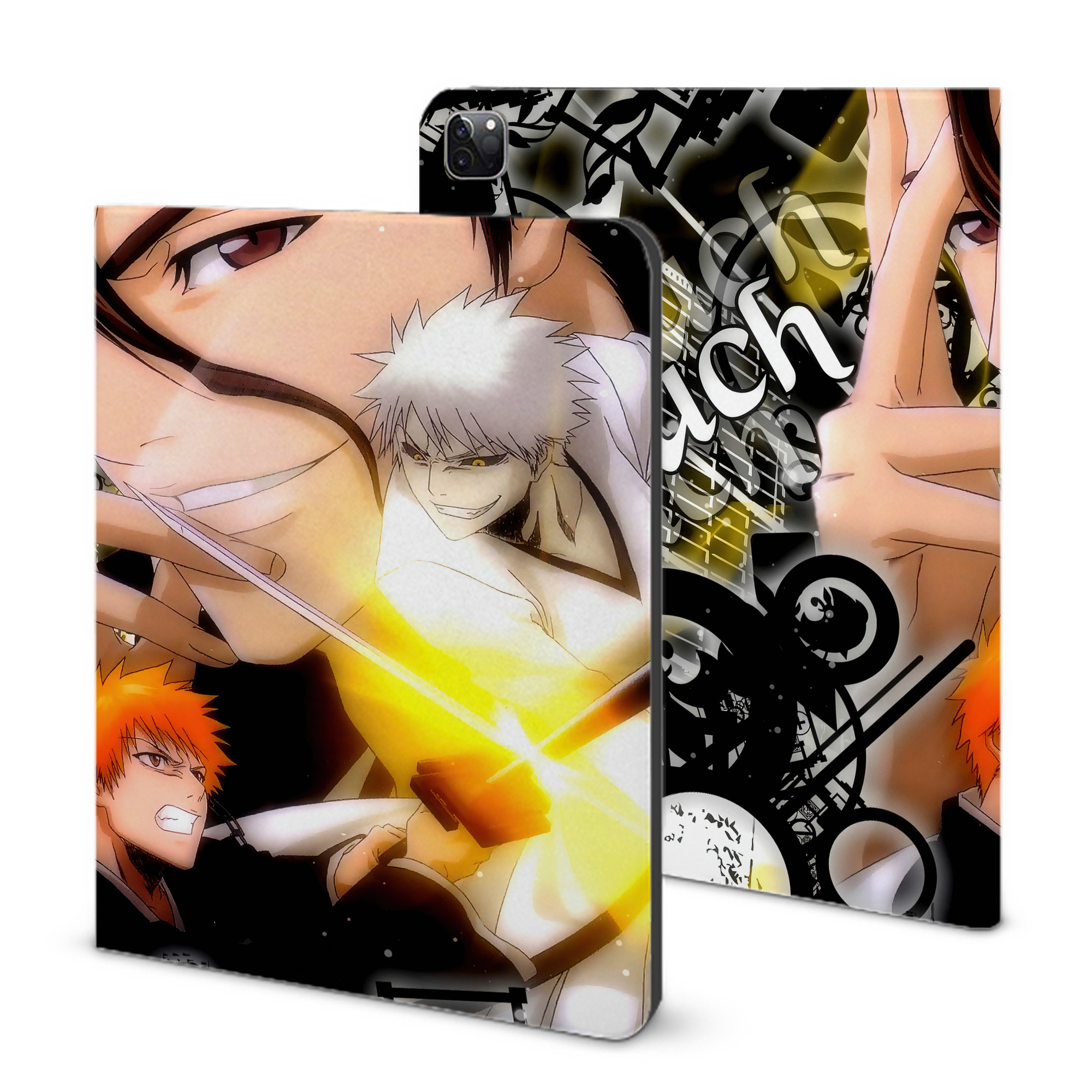 （画像用） ブリーチ BLEACH IPad ケース ブック型 PUレザー TPU 耐衝撃 軽量 薄型 ペン収納なし 全面保護 IPad 各モデル対応